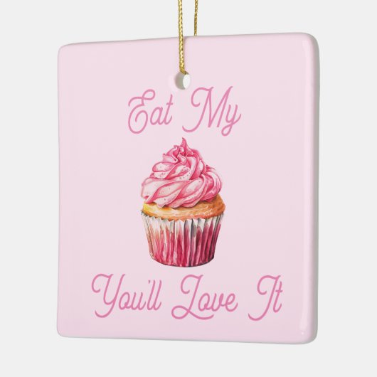Essen Sie meine Muffin-Keramik Keramikornament (Links)