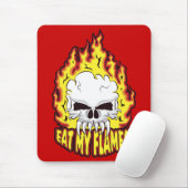 Essen Sie meinen Flammenschädel Mousepad (Mit Mouse)