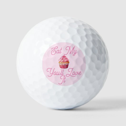 Essen Sie meinen Muffin Golf Ball (Vorderseite)