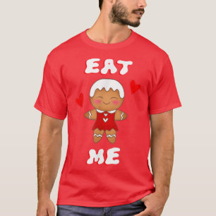 Essen Sie mich Funny niedlich Weihnachtsgingerbrot T-Shirt