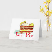 Essen Sie mich Geburtstagskarte, Karte (Gelbe Blume)