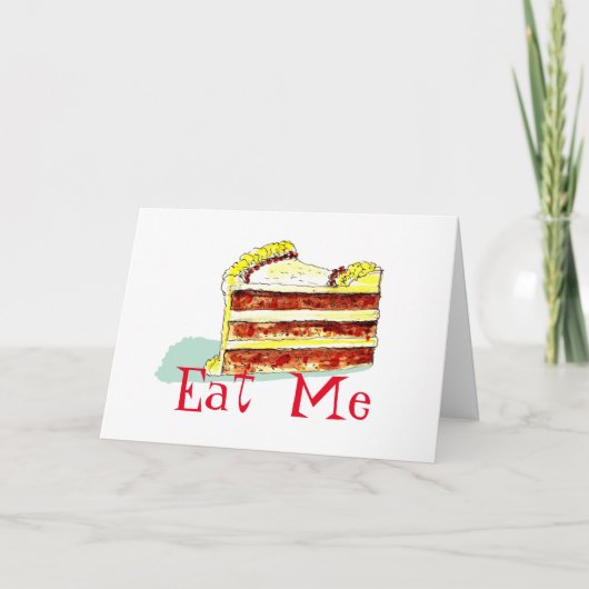 Essen Sie mich Geburtstagskarte, Karte (Vorderseite)