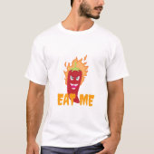 Essen Sie mich, heiß rotes Pfeffer, Feuerbrand, Fl T-Shirt (Vorderseite)
