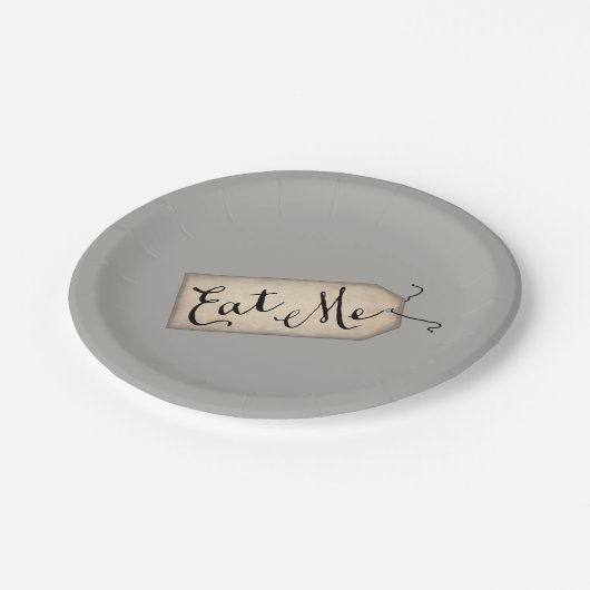 Essen Sie mich Pappteller (Schrägansicht)