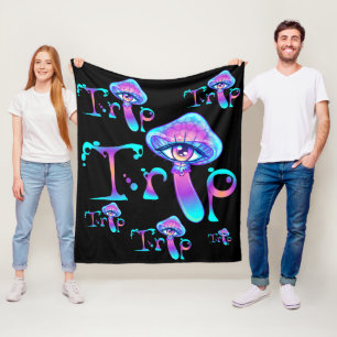 Essen Sie mich Pilz und Ausflug Fleecedecke