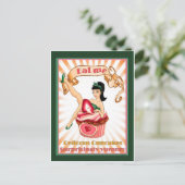 Essen Sie mich Postkarte (Stehend Vorderseite)