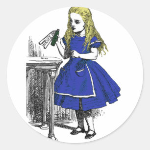 Essen Sie mich, trinken Sie mich Runder Aufkleber