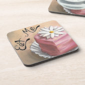 Essen Sie mich Untersetzer-Alice im Getränkeuntersetzer (Linke Seite)