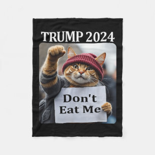 Essen Sie mir keine Katzen für Trump 2024 1 Fleecedecke