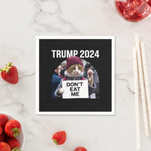 Essen Sie mir keine Katzen für Trump 2024 Serviette