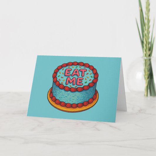 Essen Sie mir Kuchen Karte (Vorderseite)