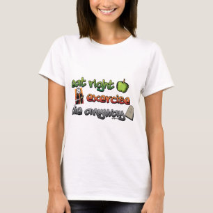 ESSEN Sie NACH RECHTS, TRAINIEREN Sie, die T-Shirt