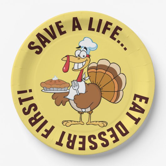 Essen Sie Nachtisch ersten! Die Pappteller (Vorderseite)