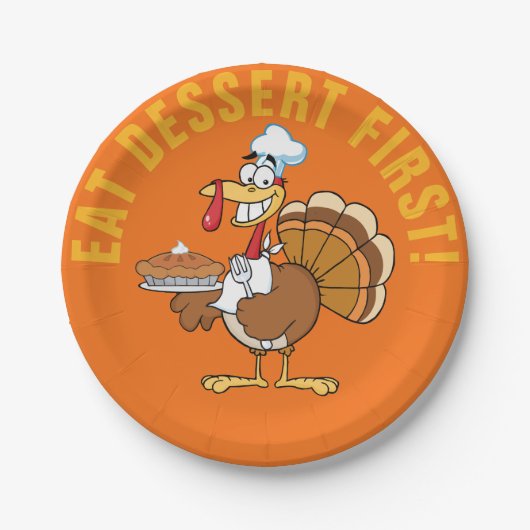 Essen Sie Nachtisch ersten! Die Pappteller (Vorderseite)