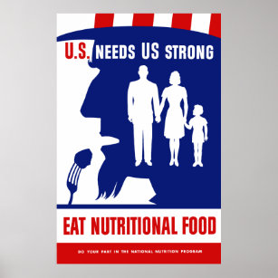 Essen Sie Nahrung — Onkel Sam Poster