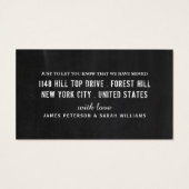 Essen Sie neue Zuhause, ändern Sie die Adresskarte (Rückseite)