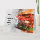 Essen Sie nie etwas, das Sie nicht heben können Karte (Vorderseite)