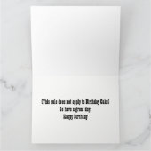 Essen Sie nie etwas, das Sie nicht heben können Karte (Innenseite)