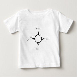 Essen Sie nie feuchte Waffeln - Kompass Baby T-shirt