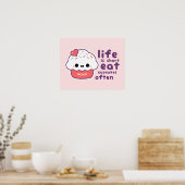 Essen Sie oft Cupcakes Poster (Küche)