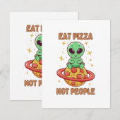 Essen Sie Pizza nicht Leute Begleitkarte (Vorne/Hinten)