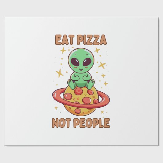 Essen Sie Pizza nicht Leute Geschenkpapier (Flach)