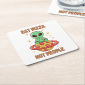 Essen Sie Pizza nicht Leute Rechteckiger Pappuntersetzer (angewinkelt)