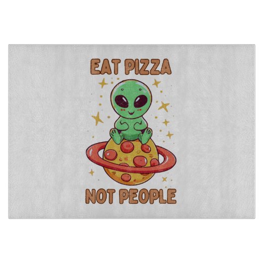 Essen Sie Pizza nicht Leute Schneidebrett (Vorderseite)