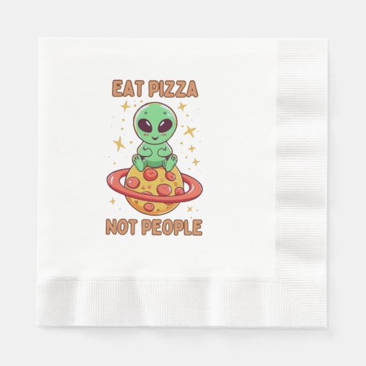 Essen Sie Pizza nicht Leute Serviette (Vorderseite)