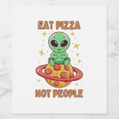 Essen Sie Pizza nicht Leute Weinetikett (Einzelnes Label)