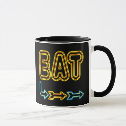 Essen Sie Retro Neon Sign Art Kaffee Tasse (Rechts)
