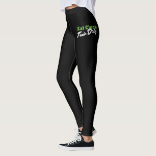 ESSEN SIE SAUBER TRAINIEREN SIE DRECKIG Fitnessstu Leggings