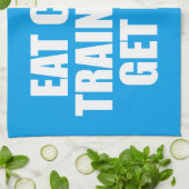 Essen Sie sauber, Zug Gemein, Lean - Workout Geschirrtuch (Gefaltet)