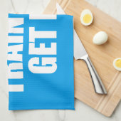 Essen Sie sauber, Zug Gemein, Lean - Workout Geschirrtuch (Viertel Falte)