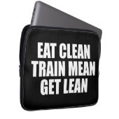 Essen Sie sauber, Zug Gemein, Lean - Workout Laptopschutzhülle (Vorne Rechts)