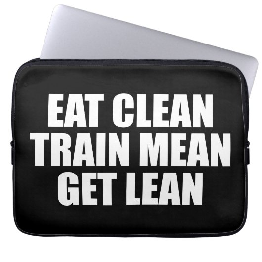 Essen Sie sauber, Zug Gemein, Lean - Workout Laptopschutzhülle (Vorderseite)