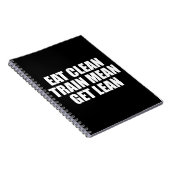 Essen Sie sauber, Zug Gemein, Lean - Workout Notizblock (Rechte Seite)