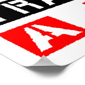 Essen Sie sauberen Zug wie ein Tier in Rot Poster (Ecke)