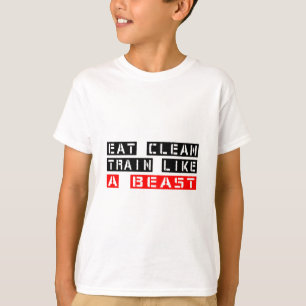 Essen Sie sauberen Zug wie ein Tier T-Shirt