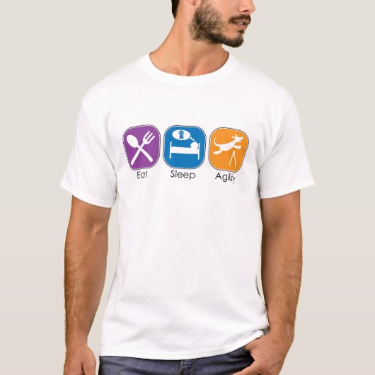 Essen Sie Schlaf-Agility T-Shirt (Vorderseite)