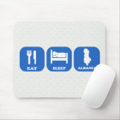 Essen Sie Schlaf Albanien Mousepad (Mit Mouse)