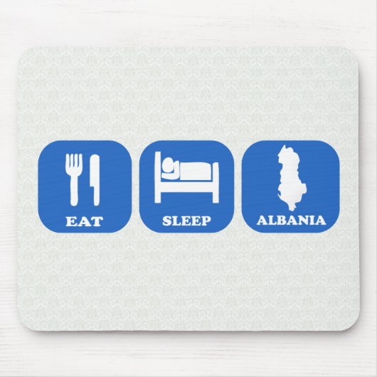 Essen Sie Schlaf Albanien Mousepad (Vorne)