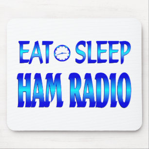 Essen Sie Schlaf-Amateurfunk Mousepad