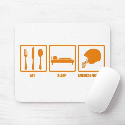 Essen Sie Schlaf-amerikanischen Fußball Mousepad (Mit Mouse)