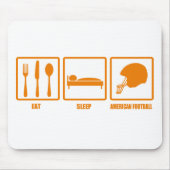 Essen Sie Schlaf-amerikanischen Fußball Mousepad (Vorne)
