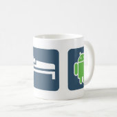 Essen Sie. Schlaf. Android Kaffeetasse (VorderseiteRechts)