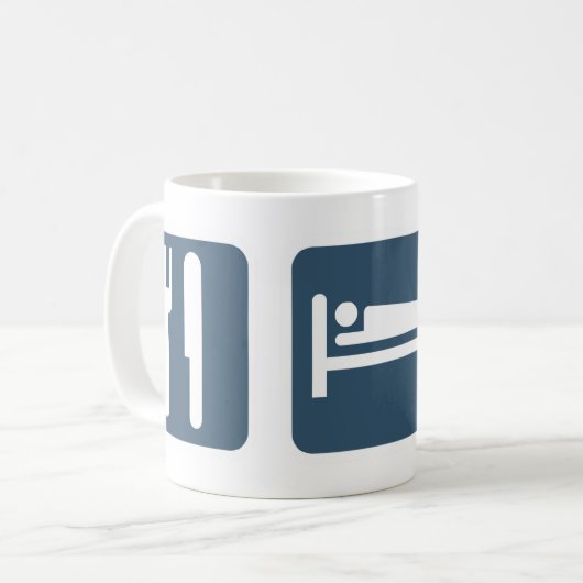 Essen Sie. Schlaf. Android Kaffeetasse (Vorderseite Links)