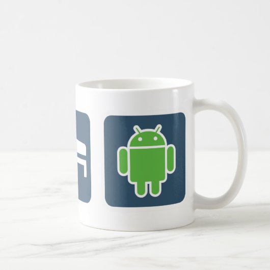 Essen Sie. Schlaf. Android Kaffeetasse (Rechts)