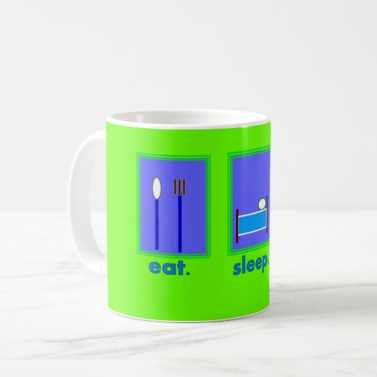 Essen Sie Schlaf-Apotheken-Apotheker-Geschenke Kaffeetasse (Vorderseite Links)