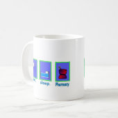 Essen Sie Schlaf-Apotheken-Apotheker-Geschenke Kaffeetasse (Vorderseite Links)